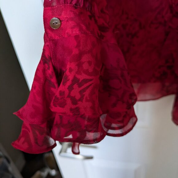 Sheer Chico's Ruffled Blouse - Picture 4 of 6